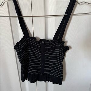 Black Striped Women's Top